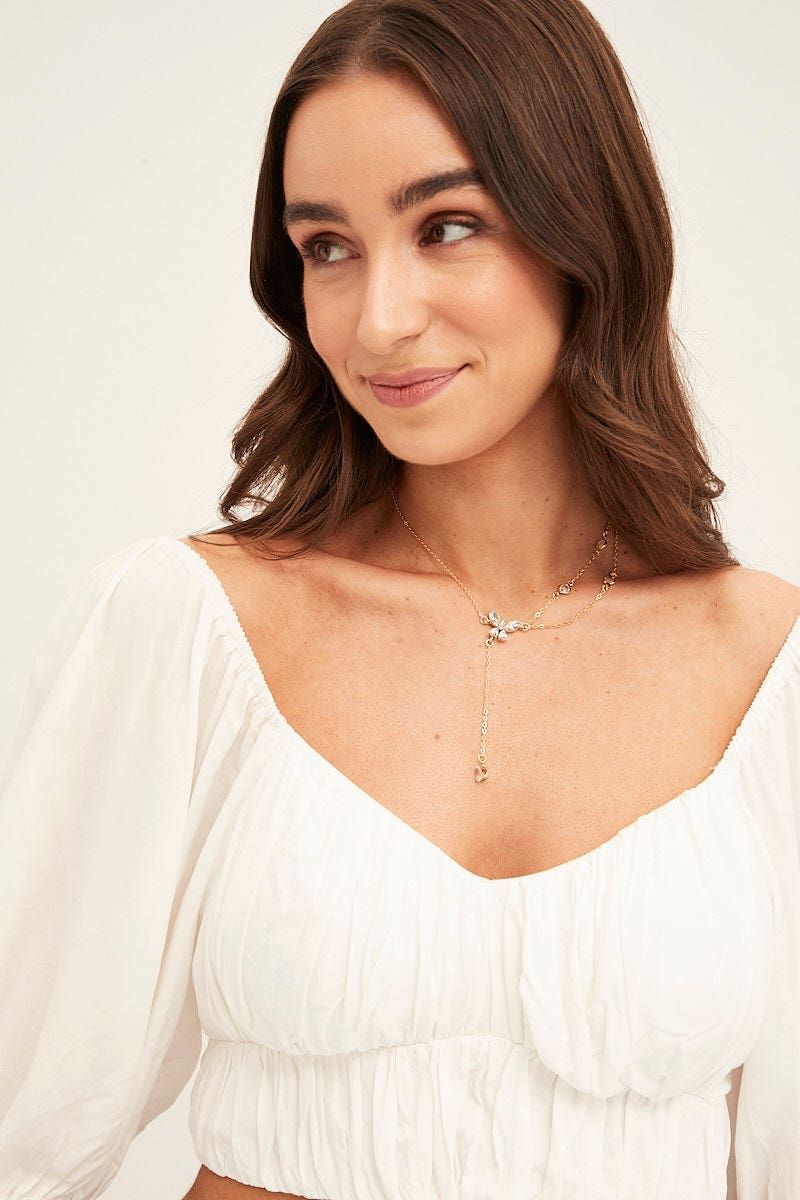 Gold Butterfly Necklace sold by Ally Fashion