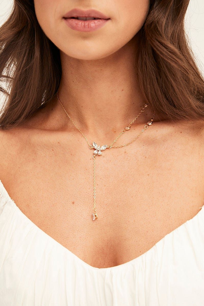 Gold Butterfly Necklace sold by Ally Fashion product image thumbnail 3