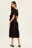 Black Tie Waist Tiered Midi Dress sold by Ally Fashion
