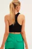 Black Seamless Crop Top Bralette sold by Ally Fashion