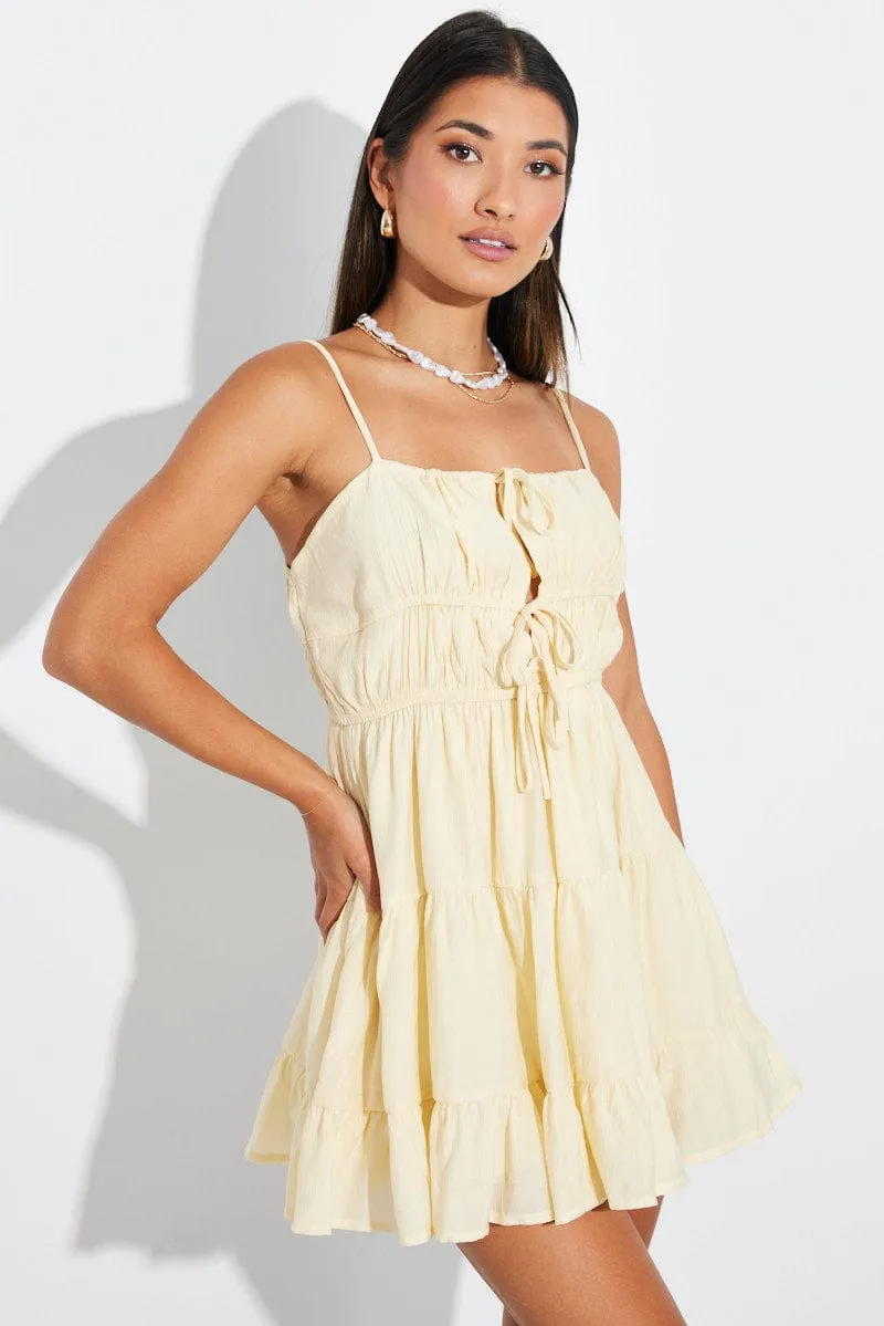 Yellow Fit And Flare Dress Strappy sold by Ally Fashion product image thumbnail 3