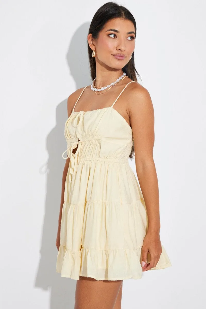 Yellow Fit And Flare Dress Strappy sold by Ally Fashion product image thumbnail 4