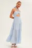 Blue Maxi Dress Tiered Halter sold by Ally Fashion