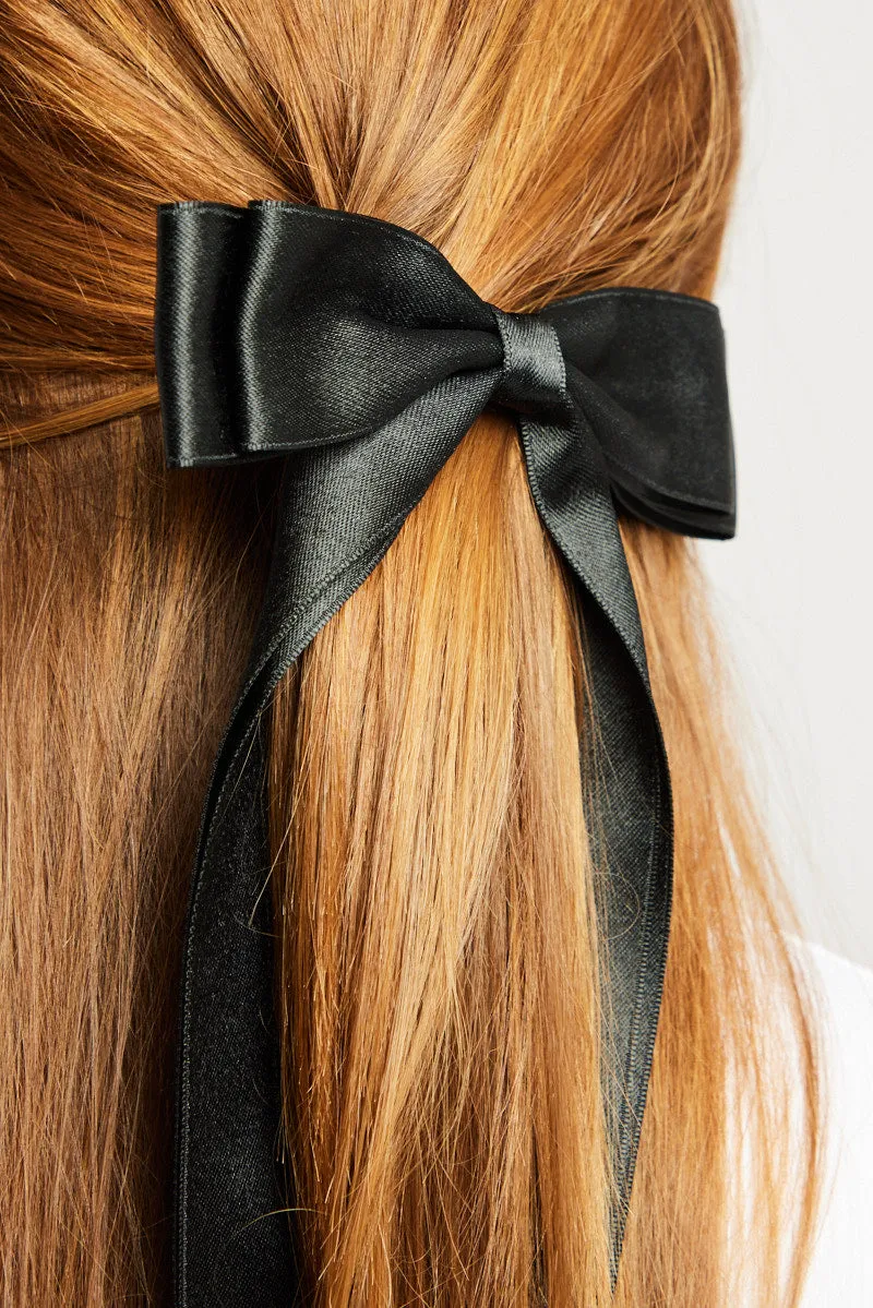 Black Bow Hair Clip sold by Ally Fashion product image thumbnail 2