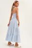 Blue Maxi Dress Tiered Halter sold by Ally Fashion