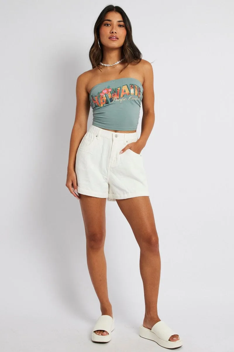 Green Bandeau Top sold by Ally Fashion product image thumbnail 3