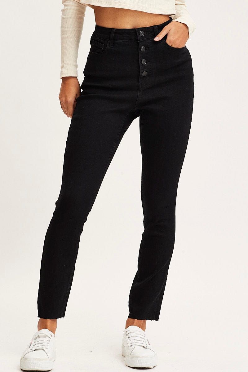 Black Skinny Denim Jeans High Rise sold by Ally Fashion product image thumbnail 2