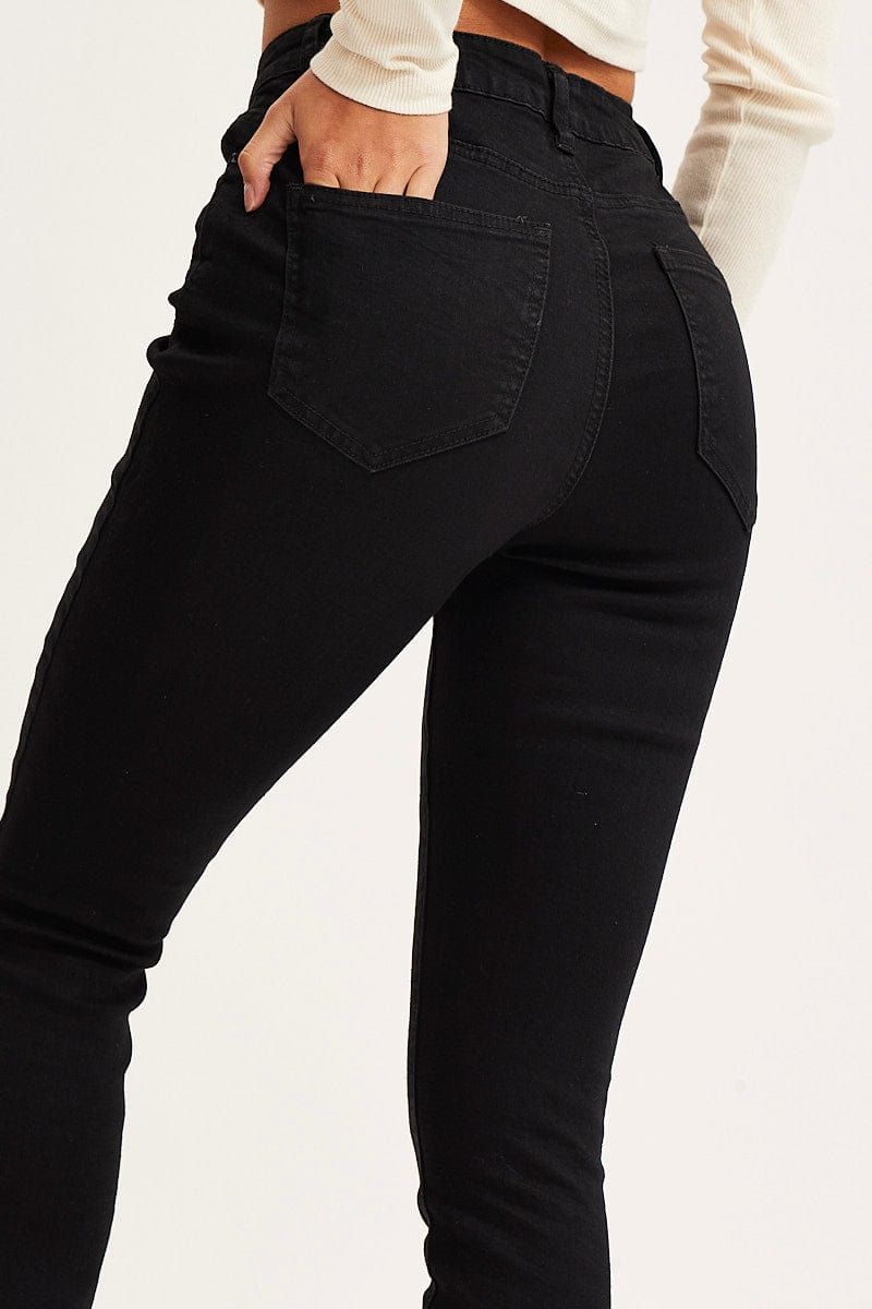 Black Skinny Denim Jeans High Rise sold by Ally Fashion product image thumbnail 6