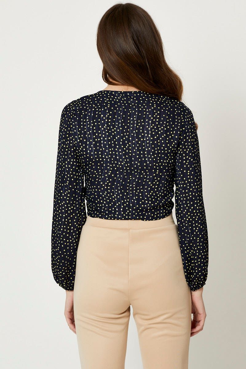 Polka Dot Keyhole Top sold by Ally Fashion product image thumbnail 4