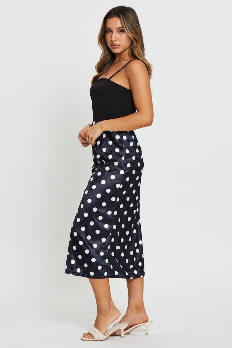 Polka Dot Midi Skirt Velvet sold by Ally Fashion product image thumbnail 3