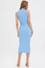 Blue Knit Dress Midi Square Neck sold by Ally Fashion