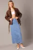 Brown Jacket Long Sleeve Collared Faux Leather sold by Ally Fashion
