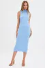 Blue Knit Dress Midi Square Neck sold by Ally Fashion