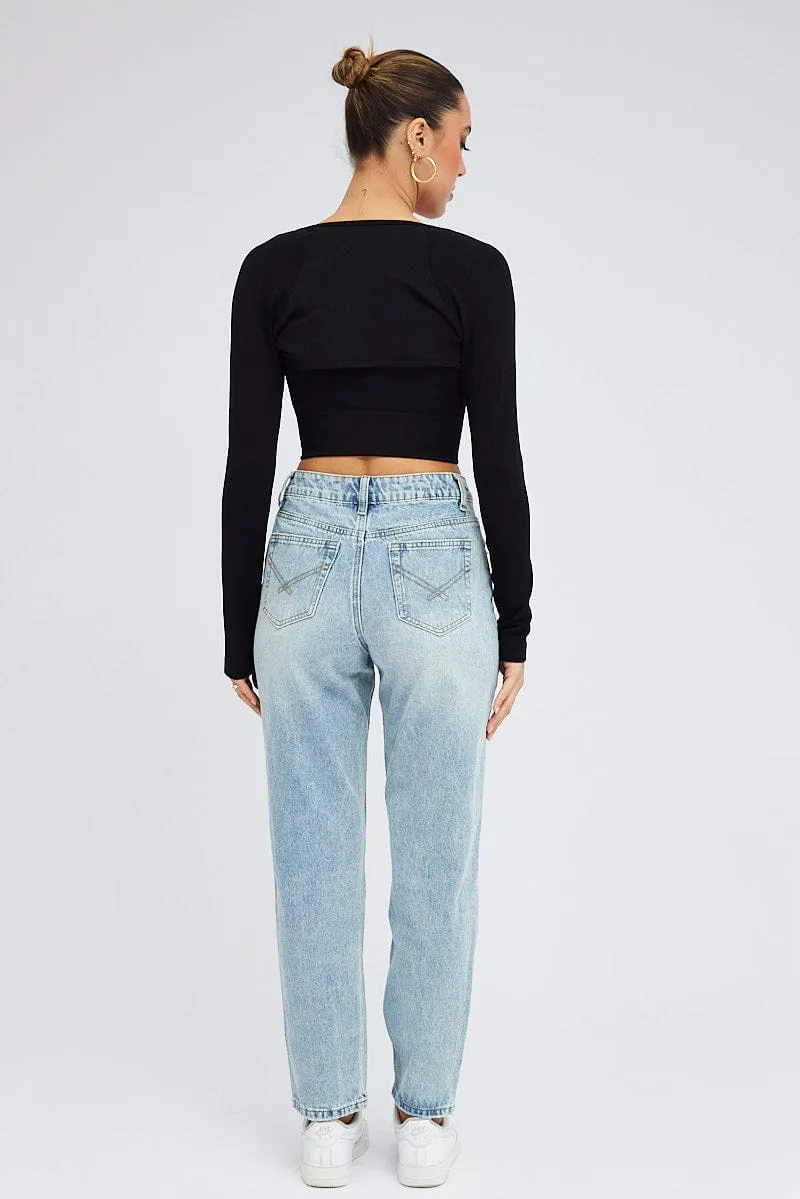 Denim Relaxed Mom Jean High Rise sold by Ally Fashion product image thumbnail 5