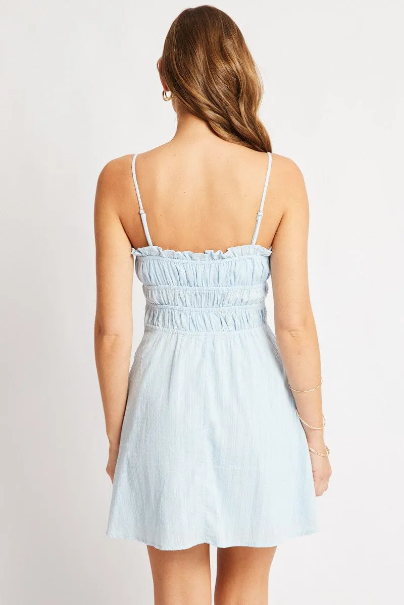 Blue Fit And Flare Dress Mini sold by Ally Fashion product image thumbnail 5