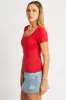 Red Supersoft Top Short Sleeve sold by Ally Fashion