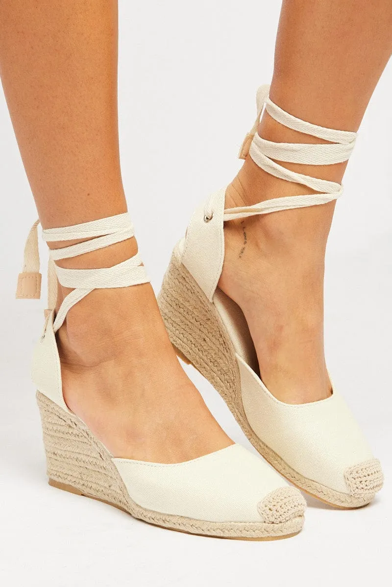 White Espadrille Wedges sold by Ally Fashion