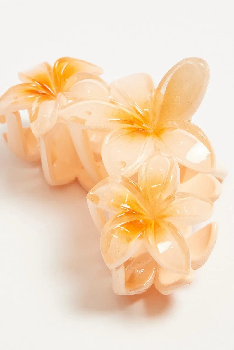 Orange Flower Claw Clip sold by Ally Fashion product image thumbnail 2