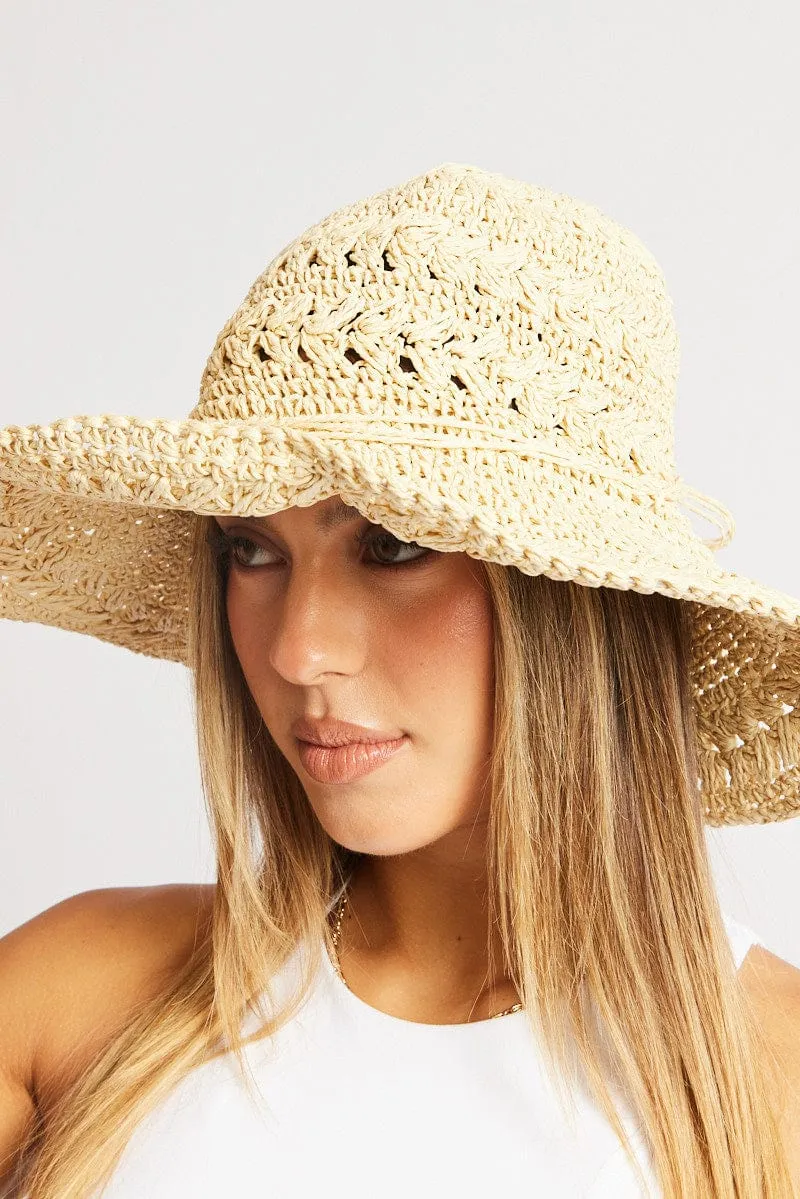 Beige Straw Hat sold by Ally Fashion product image thumbnail 2