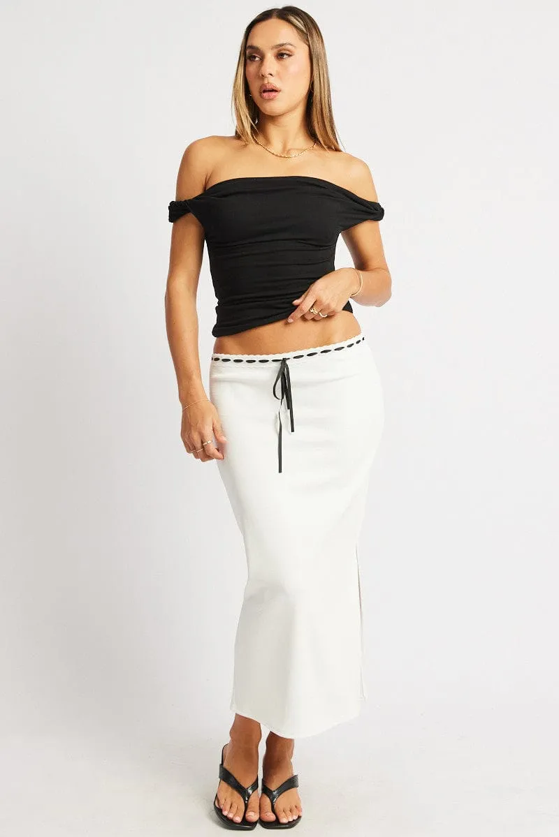 Black Twist Top Off Shoulder sold by Ally Fashion product image thumbnail 2