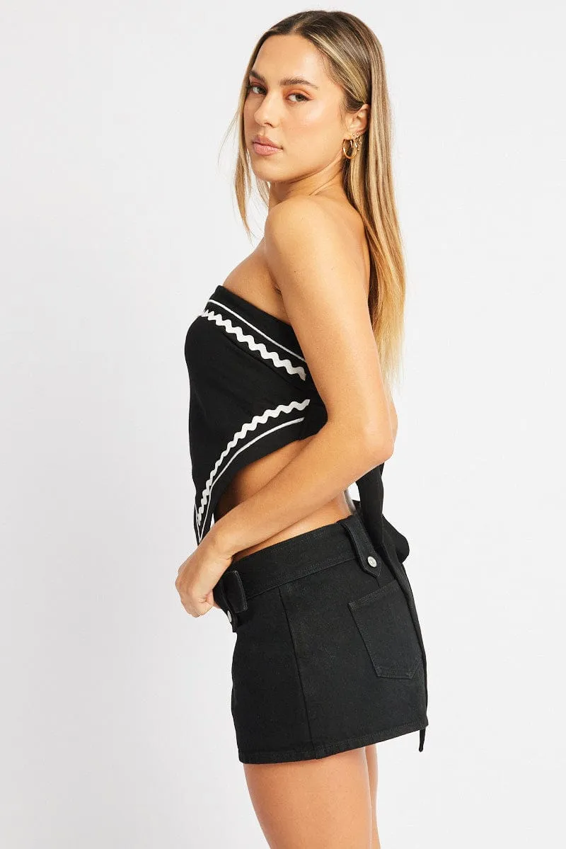 Black Scarf Top Sleeveless Ric Rac sold by Ally Fashion product image thumbnail 4
