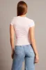 Pink T Shirt Short Sleeve Crew Neck Modal sold by Ally Fashion