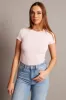Pink T Shirt Short Sleeve Crew Neck Modal sold by Ally Fashion
