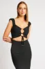 Black Bodycon Dress Textured Midi sold by Ally Fashion