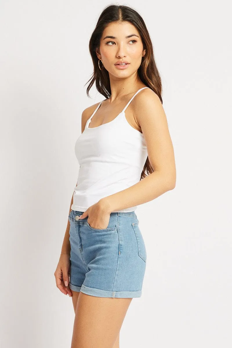 White Singlet Top Supersoft sold by Ally Fashion product image thumbnail 4