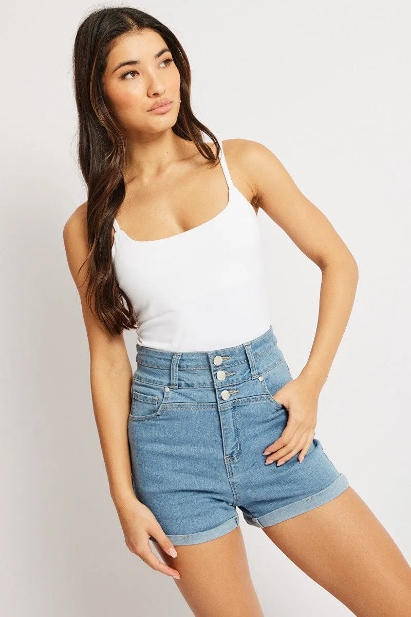 White Singlet Top Supersoft sold by Ally Fashion