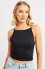 Black Sleeveless Tank Supersoft sold by Ally Fashion