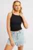 Black Sleeveless Tank Supersoft sold by Ally Fashion