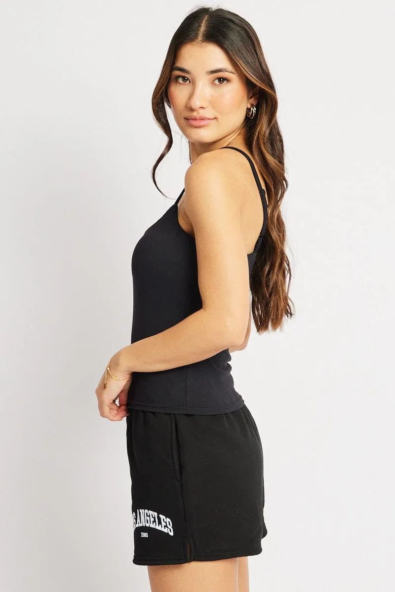 Black Singlet Top Supersoft sold by Ally Fashion product image thumbnail 4