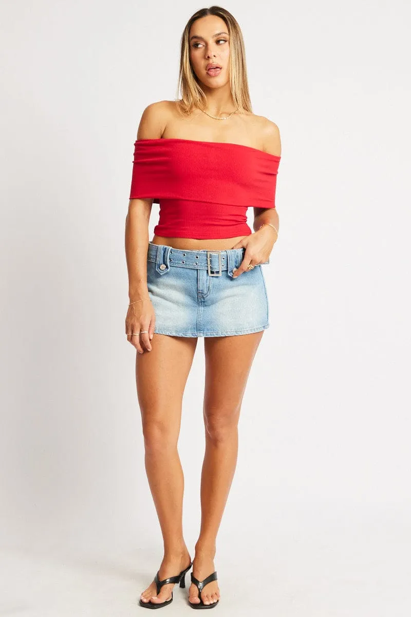 Red Off Shoulder Top sold by Ally Fashion product image thumbnail 2