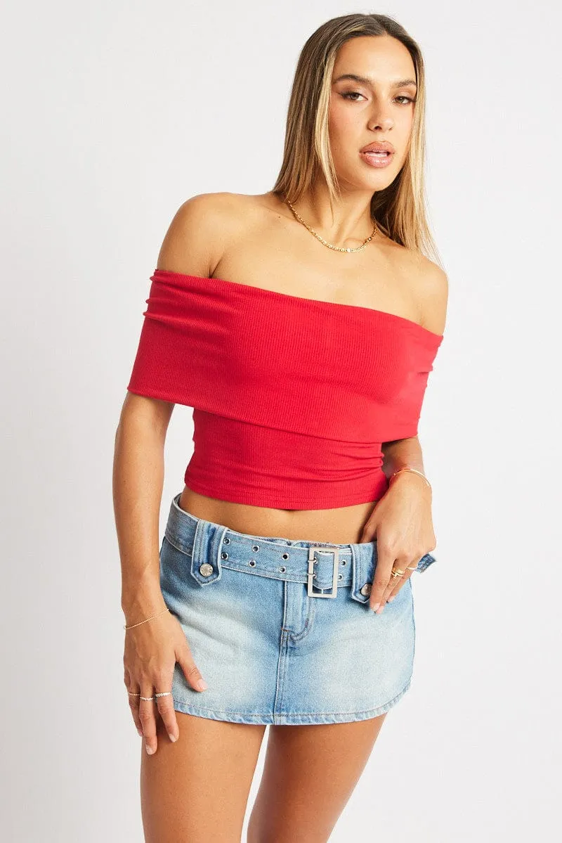 Red Off Shoulder Top sold by Ally Fashion product image thumbnail 3