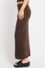 Brown Crochet Skirt High Rise Elastic Waistband Midi sold by Ally Fashion