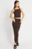 Brown Crochet Knit Tank Top sold by Ally Fashion