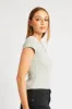 Grey T Shirt Short Sleeve V Neck sold by Ally Fashion