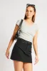 Grey T Shirt Short Sleeve V Neck sold by Ally Fashion