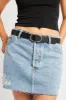 Silver Cable Detail Oval Buckle Belt sold by Ally Fashion