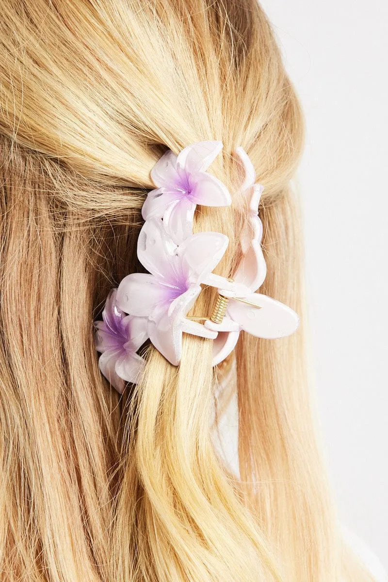 Purple Flower Claw Clip sold by Ally Fashion product image thumbnail 2