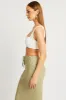 White Crop Top Textured sold by Ally Fashion
