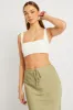 White Crop Top Textured sold by Ally Fashion