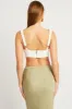 White Crop Top Textured sold by Ally Fashion