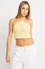 Yellow Halter Neck Knit Top sold by Ally Fashion