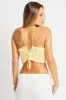Yellow Halter Neck Knit Top sold by Ally Fashion