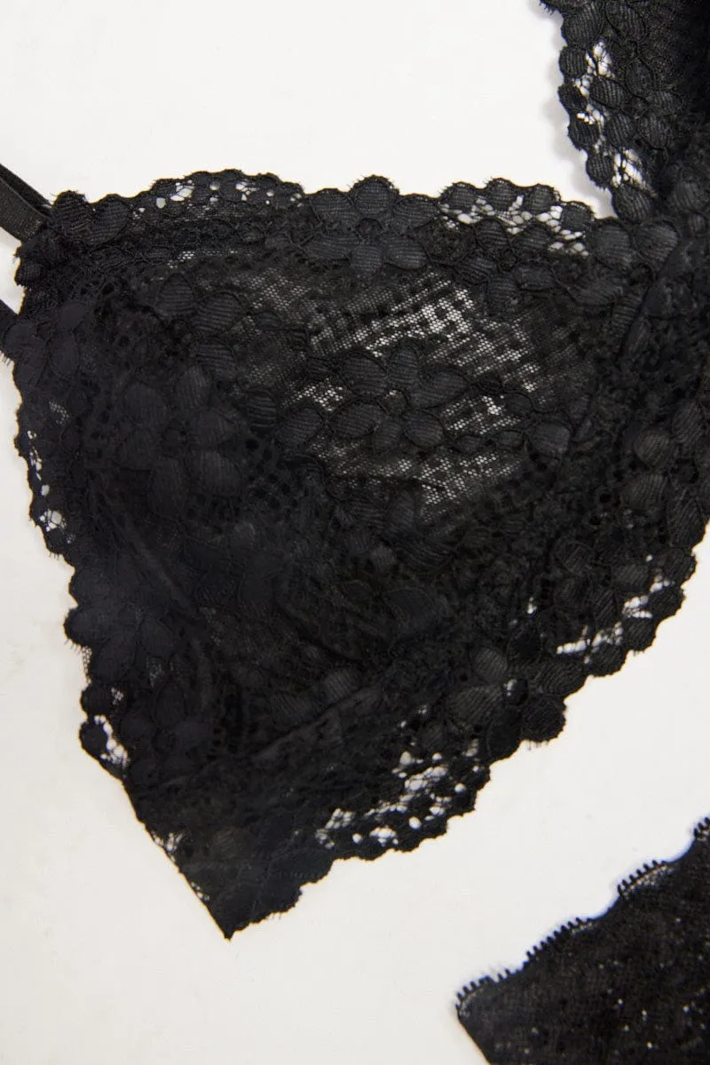 Black Lace Lingerie Set sold by Ally Fashion product image thumbnail 2