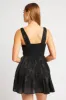 Black Fit And Flare Dress Mini Burn Out sold by Ally Fashion