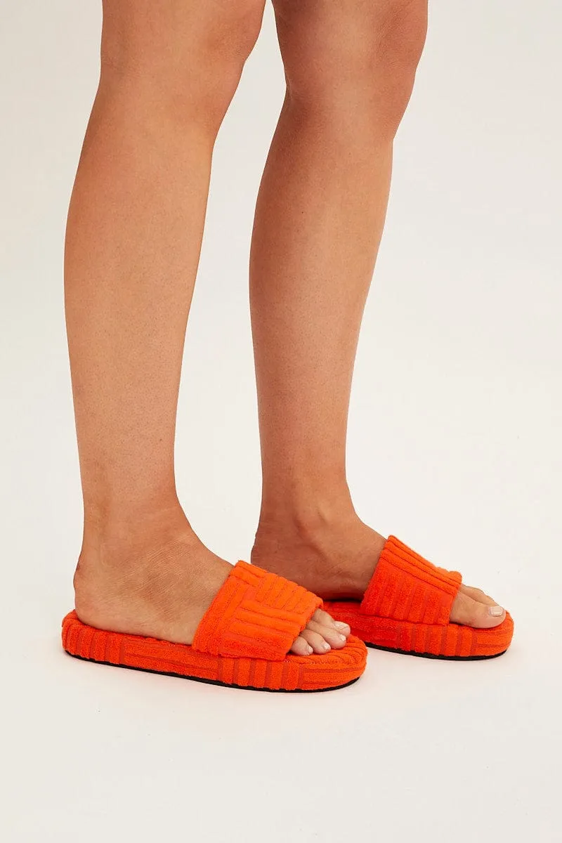 Orange Toweling Detail Slippers sold by Ally Fashion product image thumbnail 2