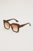 Print Square Cat-Eye Tinted Sunglasses sold by Ally Fashion